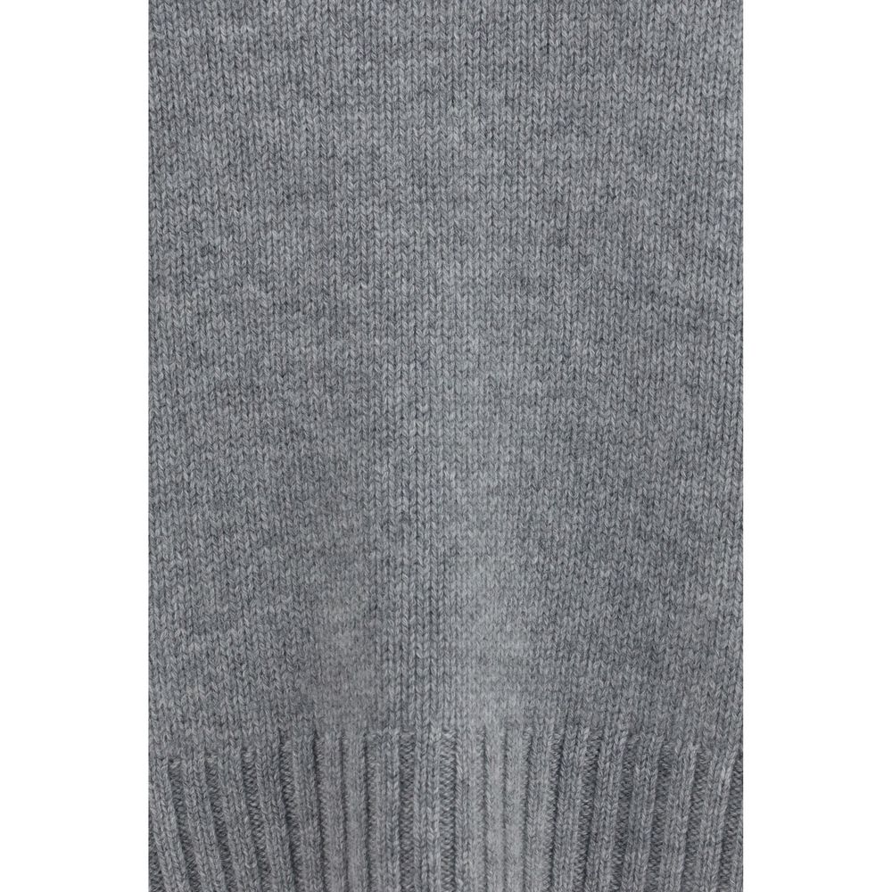 Allude Grauer Kaschmir-Rollkragenpullover