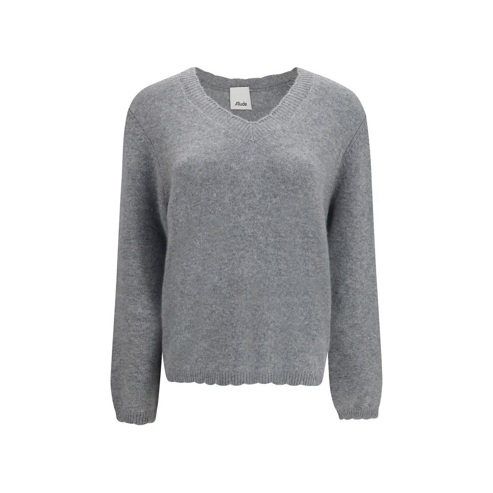 Allude Grauer Kaschmirpullover