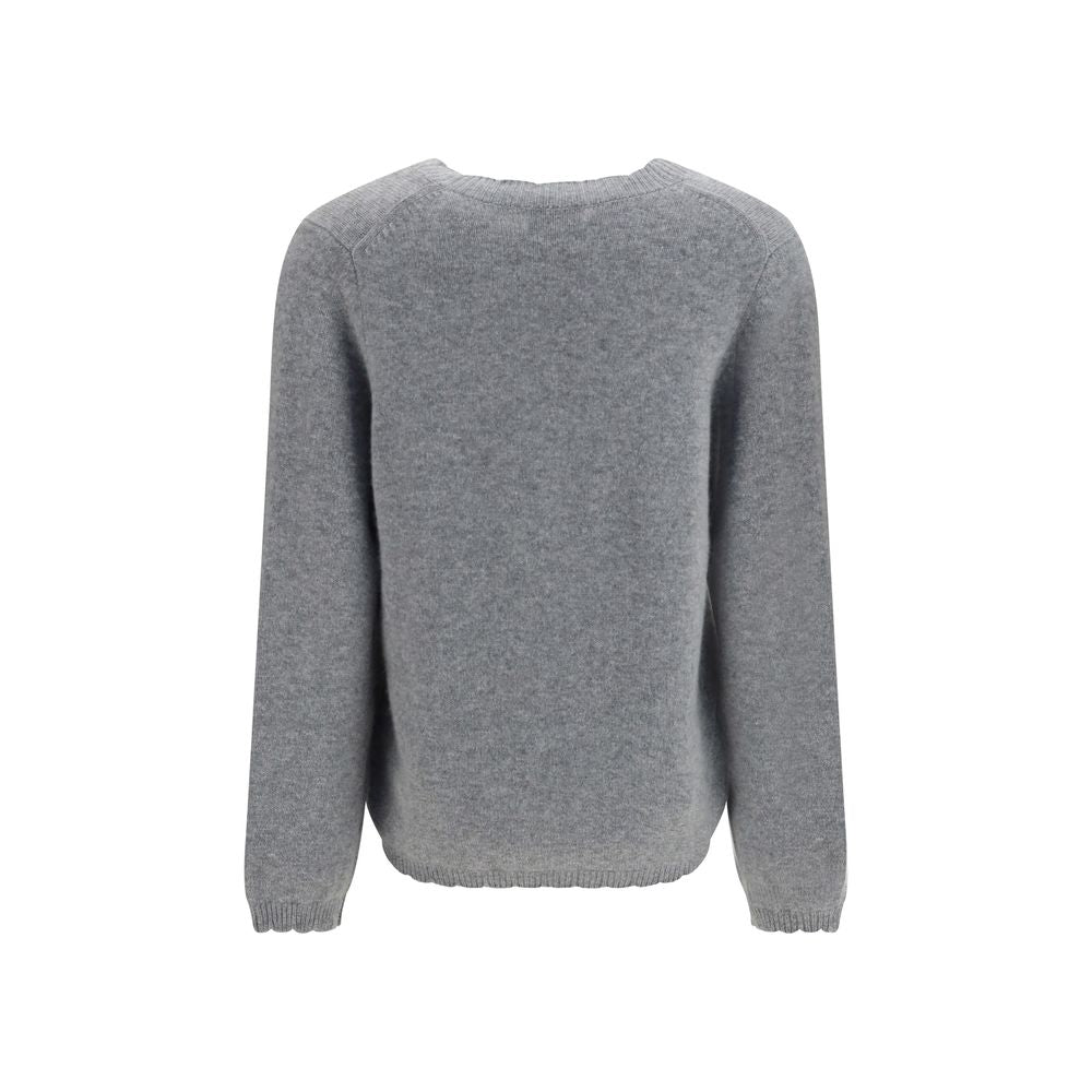 Allude Grauer Kaschmirpullover