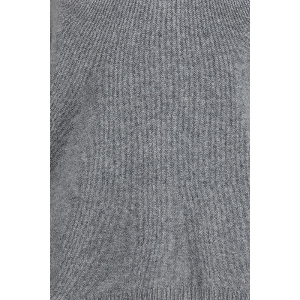 Allude Grauer Kaschmirpullover