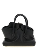 The Attico Handtasche aus schwarzem Rindsleder