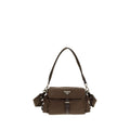 Prada Braune Schultertasche aus recyceltem Polyamid