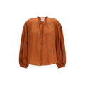 Forte_Forte Orange Cotton Pattern Shirt