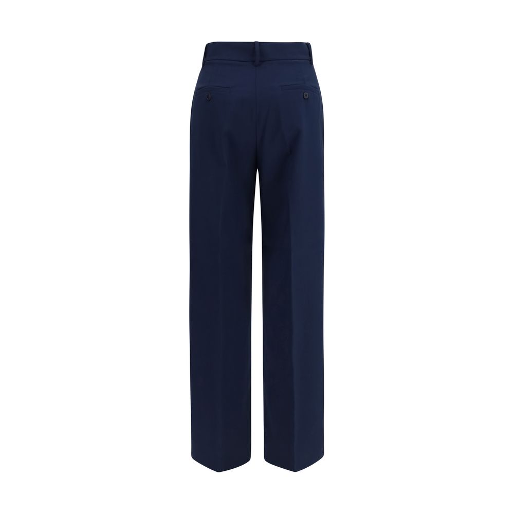 Max Mara Blaue Hose aus Wolle Oves Aries