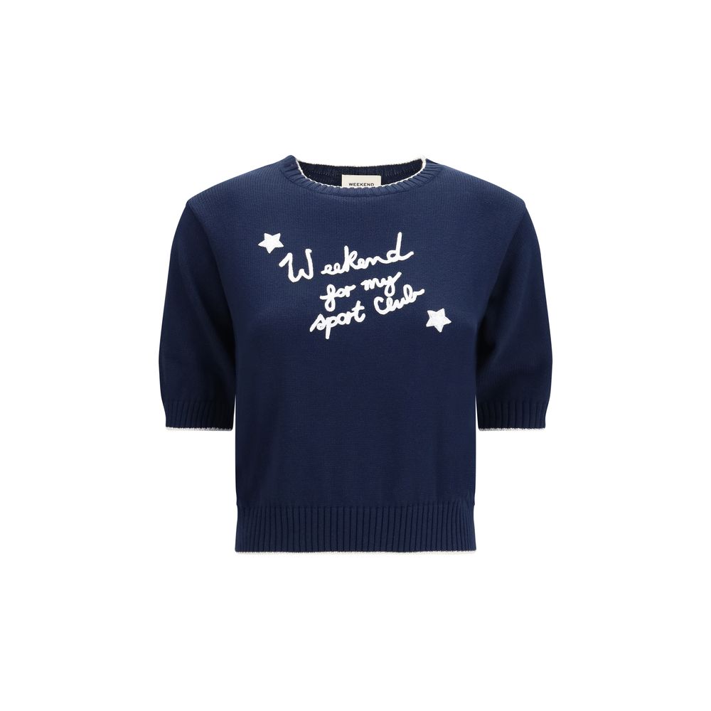 Max Mara Blauer Baumwoll-Sweatshirt