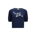 Max Mara Blauer Baumwoll-Sweatshirt