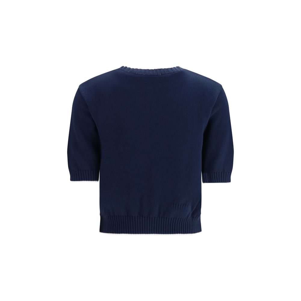 Max Mara Blauer Baumwoll-Sweatshirt