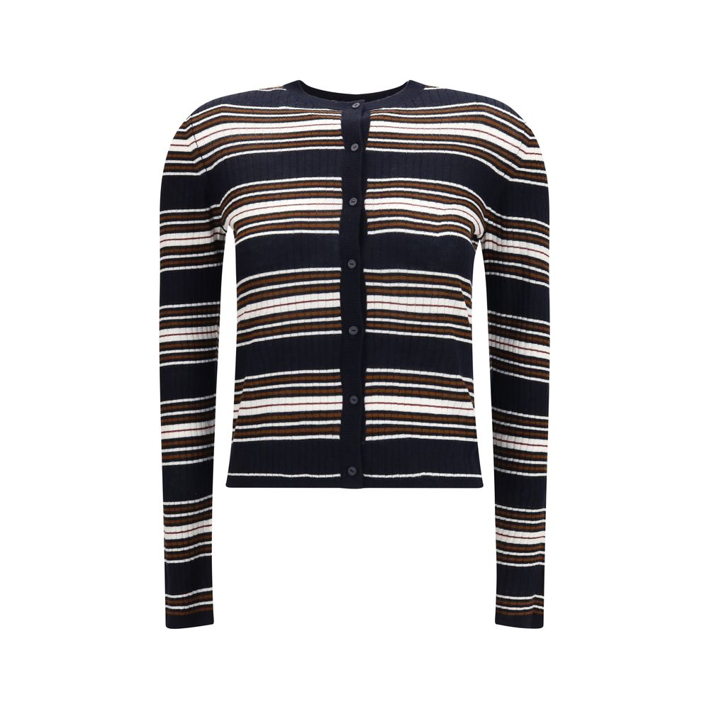Max Mara Blauer Seiden-Cardigan