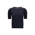 Max Mara Blaues Seiden-T-Shirt