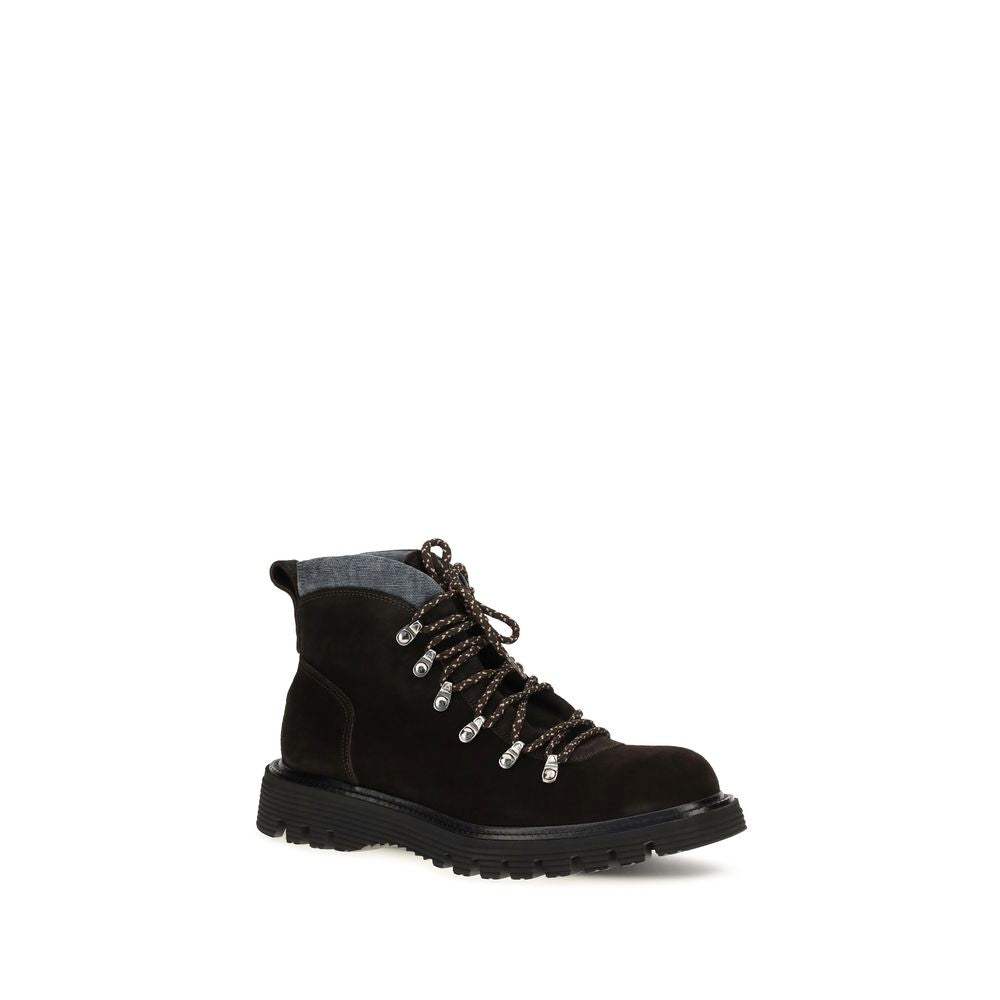 Fratelli Rossetti Braune Schnürstiefel aus Wildleder
