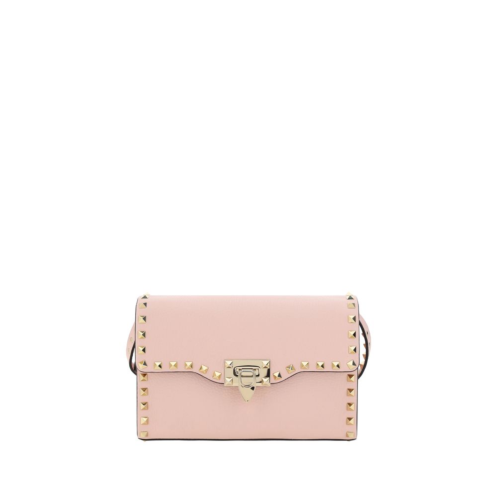 Valentino Garavani Schultertasche aus rosa Kalbsleder Bos Taurus