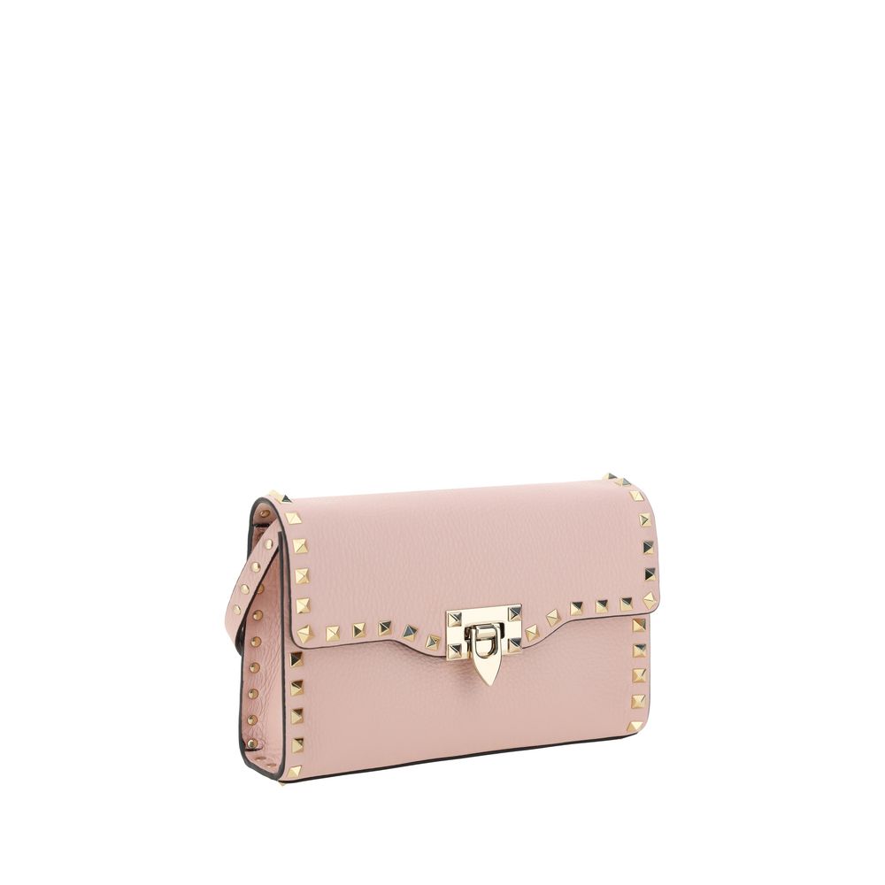 Valentino Garavani Schultertasche aus rosa Kalbsleder Bos Taurus