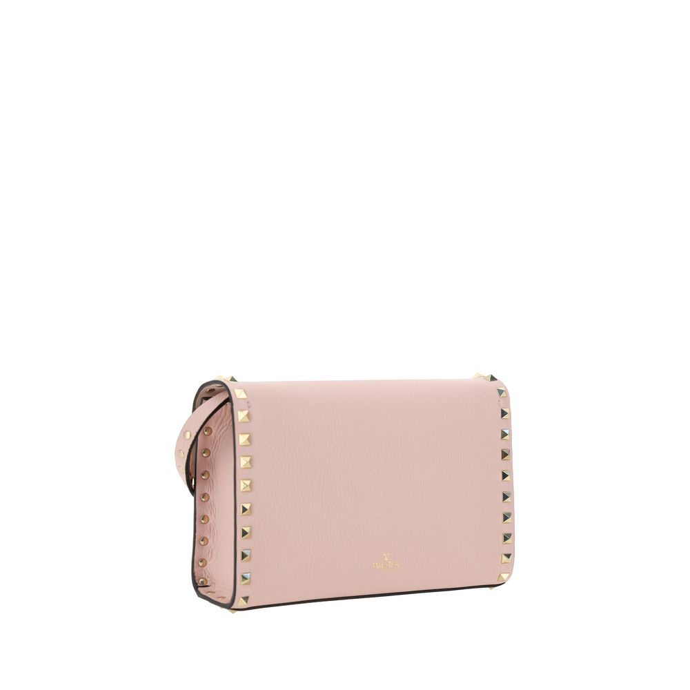 Valentino Garavani Schultertasche aus rosa Kalbsleder Bos Taurus