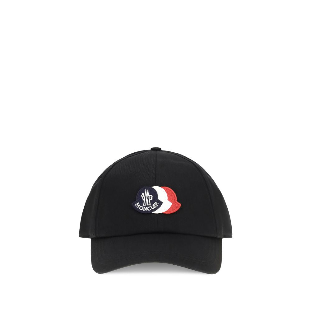 Moncler Schwarze Baumwollkappe (Baseball Cap)