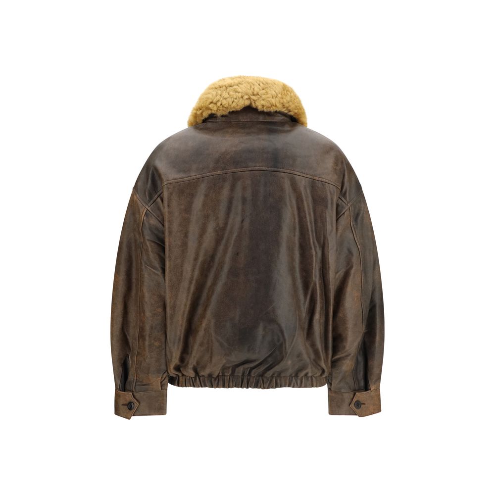R13 Braune Lammlederjacke Ovis Aries Aries