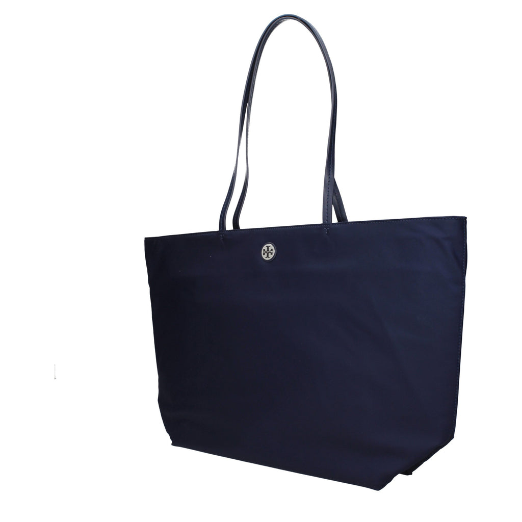 Tory Burch Blaue Stoff-Umhängetasche