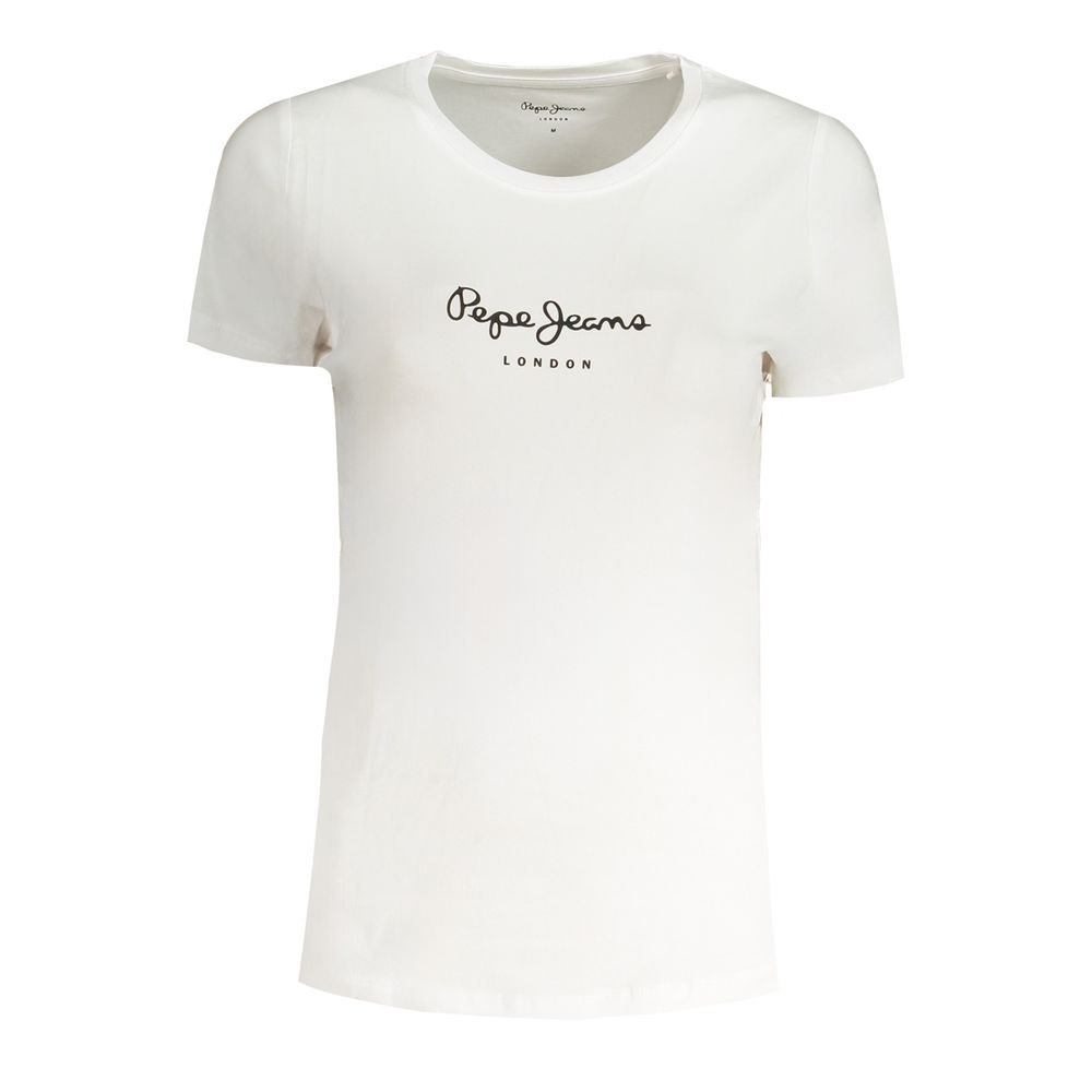 Pepe Jeans Weißes Baumwoll-T-Shirt
