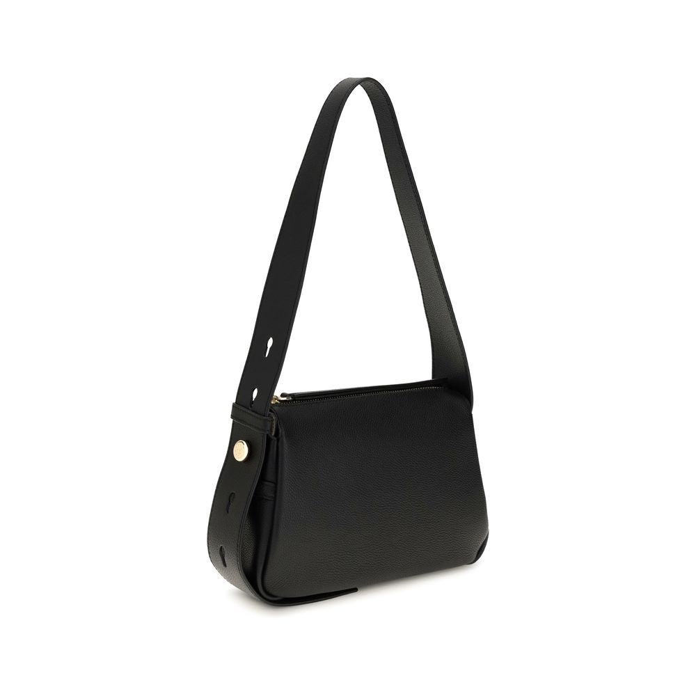 Tory Burch Schwarze Bos Taurus Kalbsleder Schultertasche