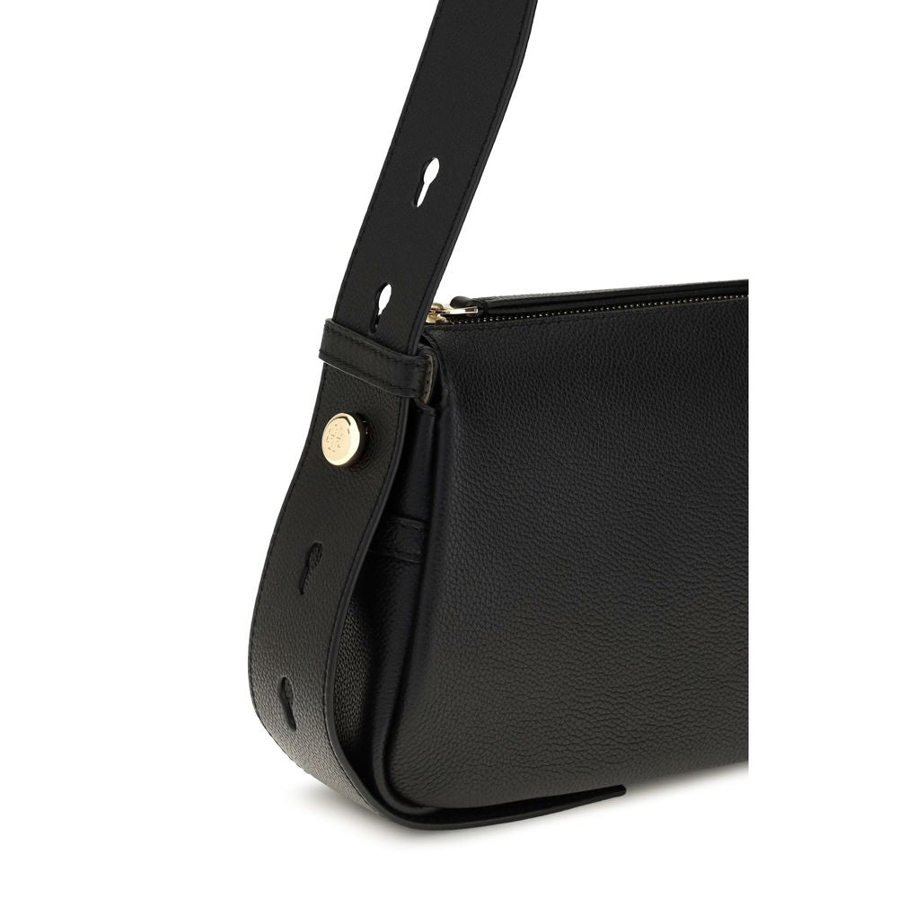 Tory Burch Schwarze Bos Taurus Kalbsleder Schultertasche