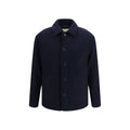 Brooksfield Blaue Jacke aus Wolle Oves Aries in voller Länge
