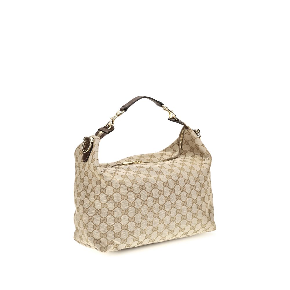 Gucci Beige Stoff-Schultertasche