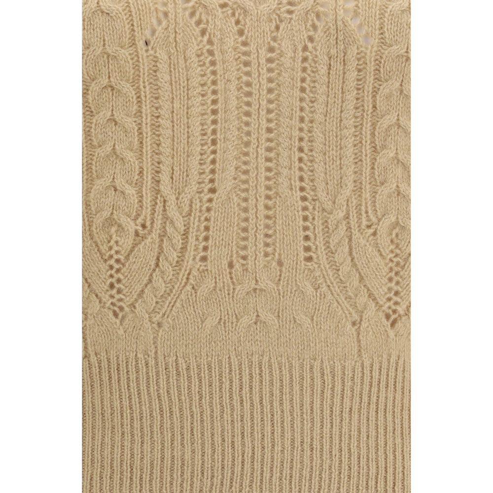 Ermanno Scervino Beiger Kaschmirpullover