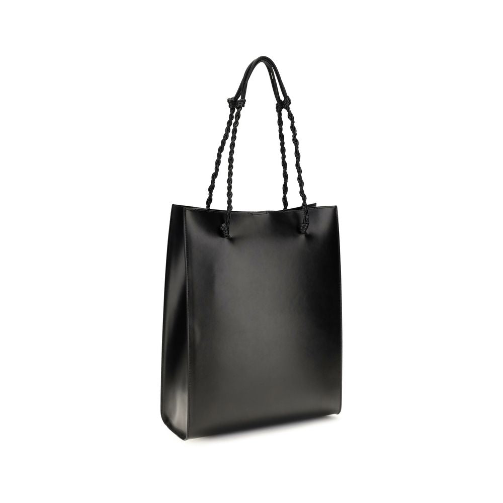 Jil Sander Schwarze Bos Taurus Kalbsleder Schultertasche