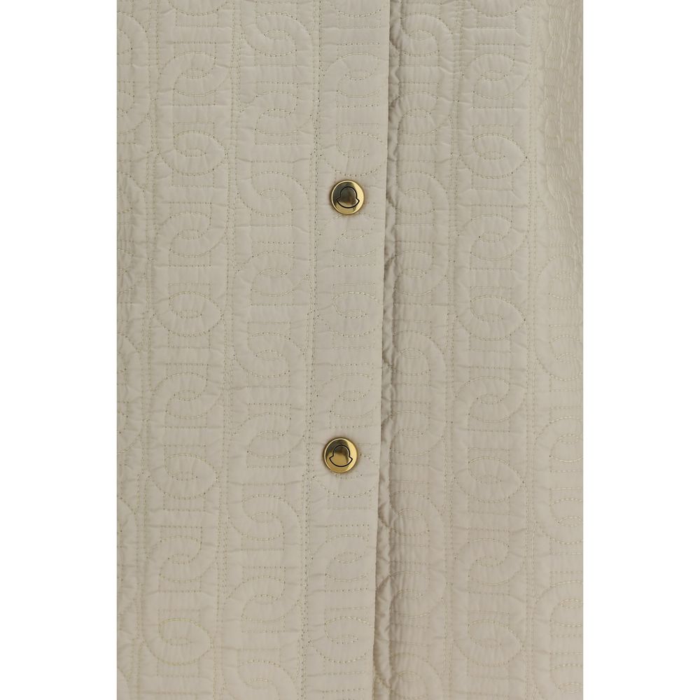 Moncler Beige Polyamid Steppjacke