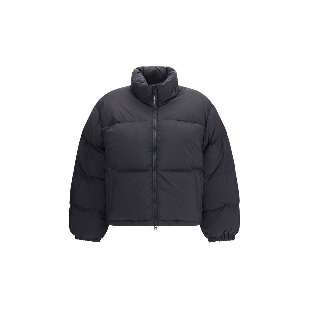 Canada Goose Schwarze Polyamid-Jacke in voller Länge