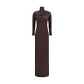 Courrèges Braunes Viskose-Freizeitkleid