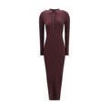 Courrèges Langes Kleid aus violettem Viskose