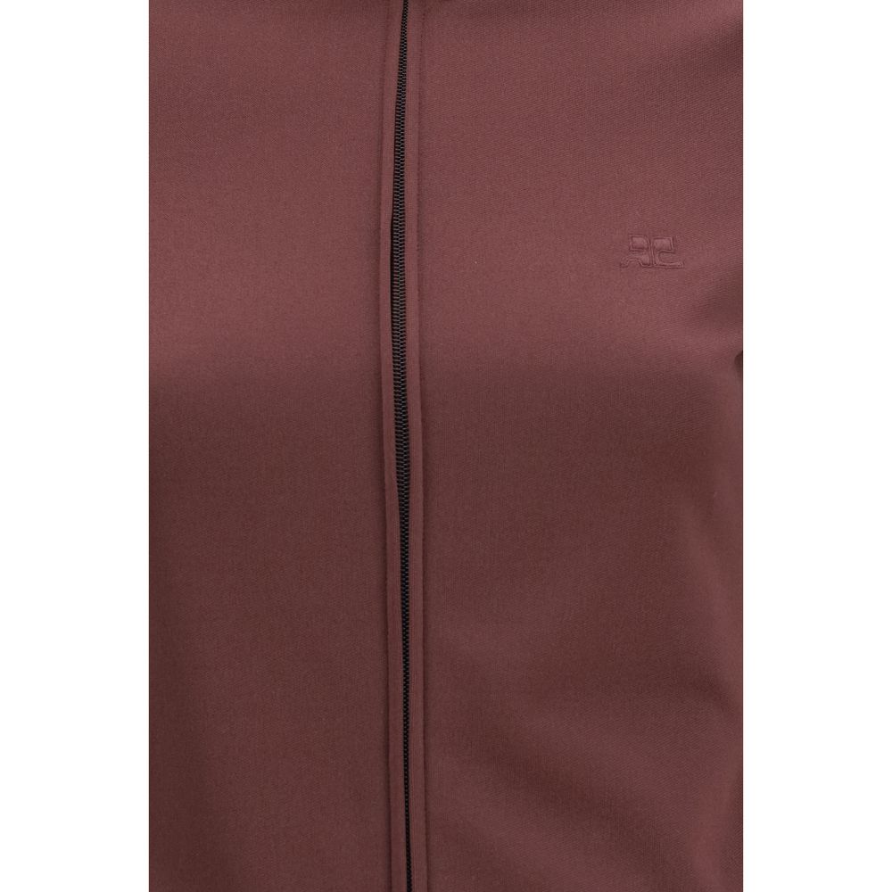 Courrèges Sweatshirt in Bordeaux aus Polyester