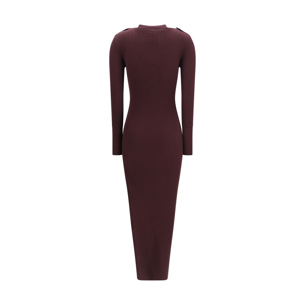 Courrèges Langes Kleid aus violettem Viskose