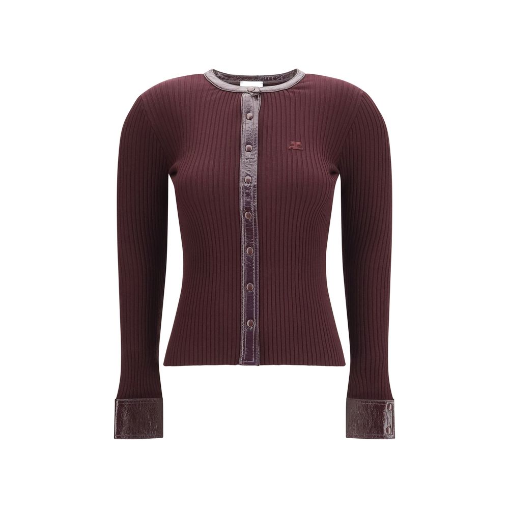 Courrèges Bordeaux Viskose Sweatshirt