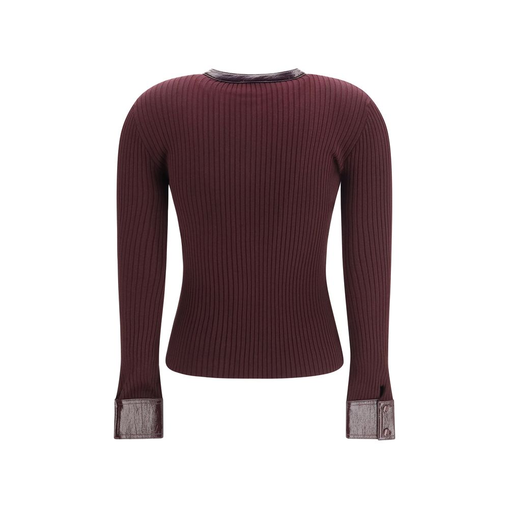 Courrèges Bordeaux Viskose Sweatshirt