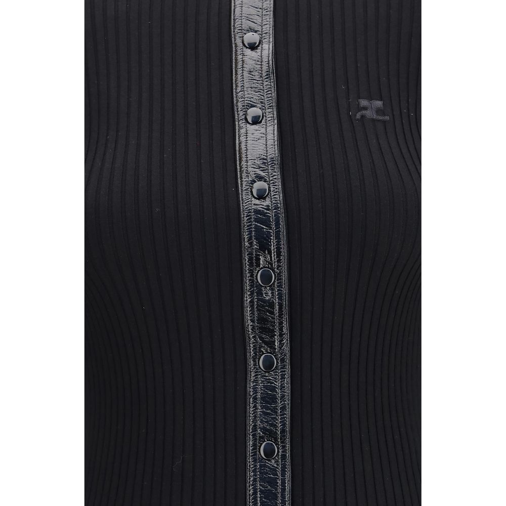 Courrèges Schwarzer Cardigan aus Viskose