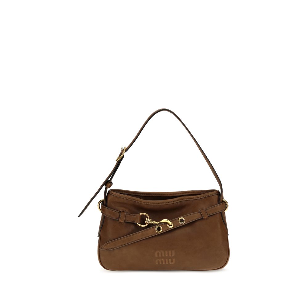 Miu Miu Braune Lammleder Schultertasche Ovis Aries Aries