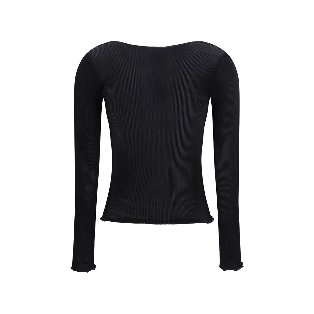 Saint Laurent Schwarze Seidenbluse