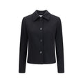 Lardini Schwarze Oves Aries Wolljacke in voller Länge