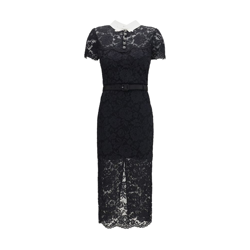 Self-Portrait Schwarzes Freizeitkleid aus Polyester
