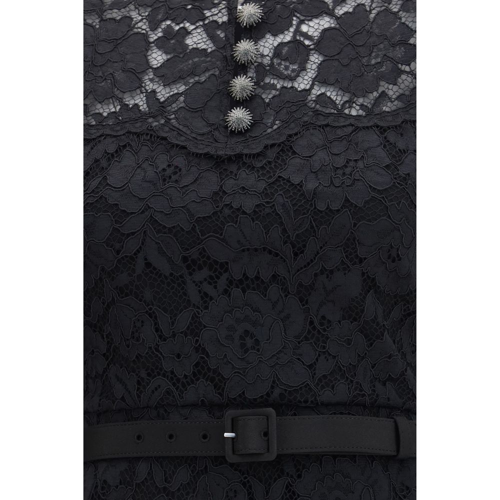 Self-Portrait Schwarzes Freizeitkleid aus Polyester
