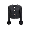 Self-Portrait Schwarze Polyester-Jacke