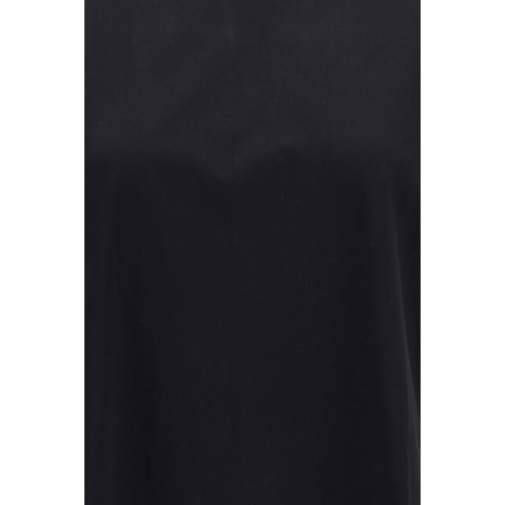 Loulou De Saison Schwarzes Baumwoll-T-Shirt