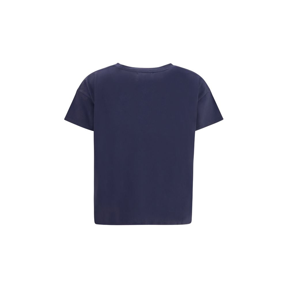 Loulou De Saison Blaues Baumwoll-T-Shirt