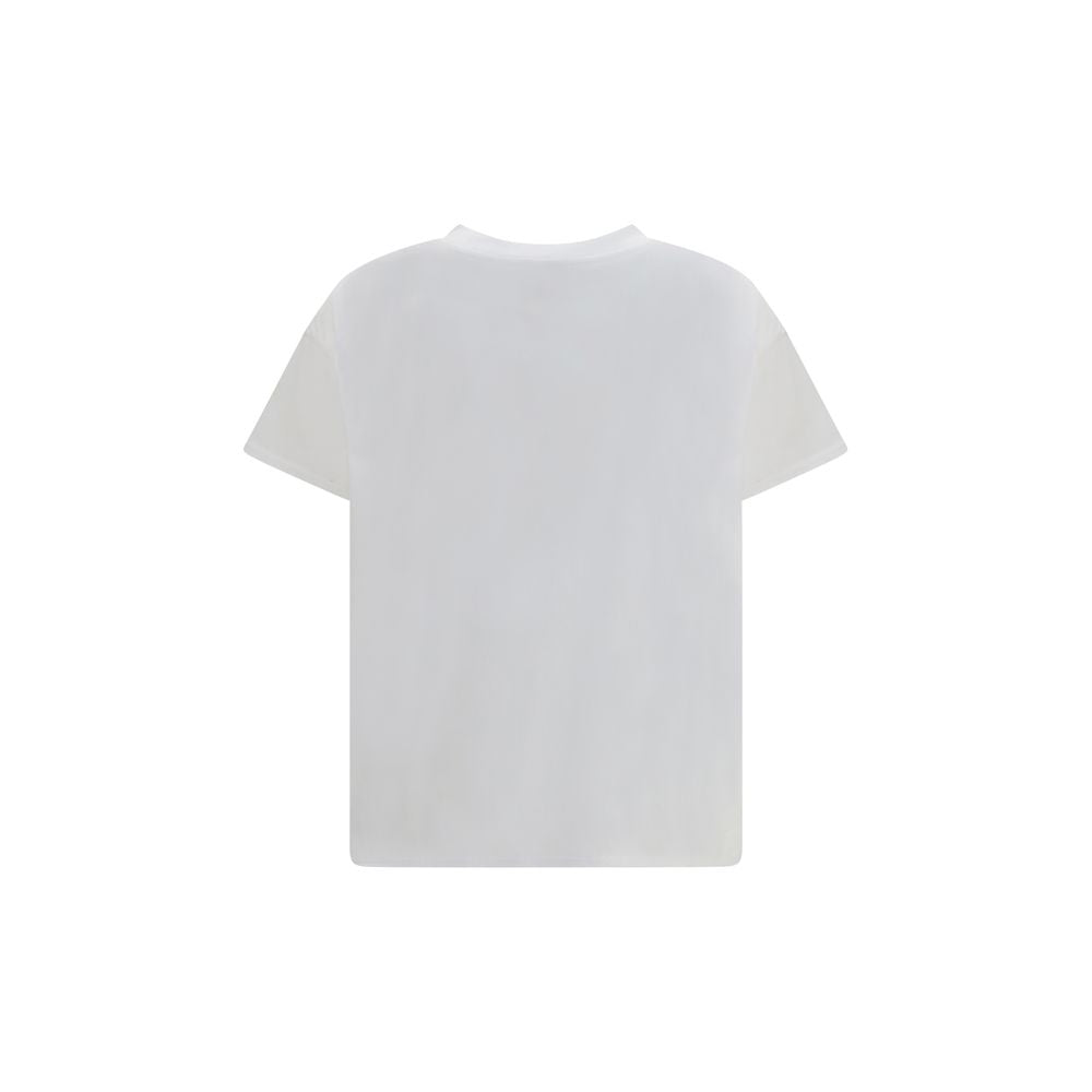 Loulou De Saison Weißes Baumwoll-T-Shirt