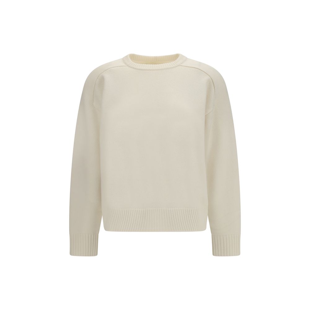 Loulou De Saison Weißes Sweatshirt aus Wolle Oves Aries
