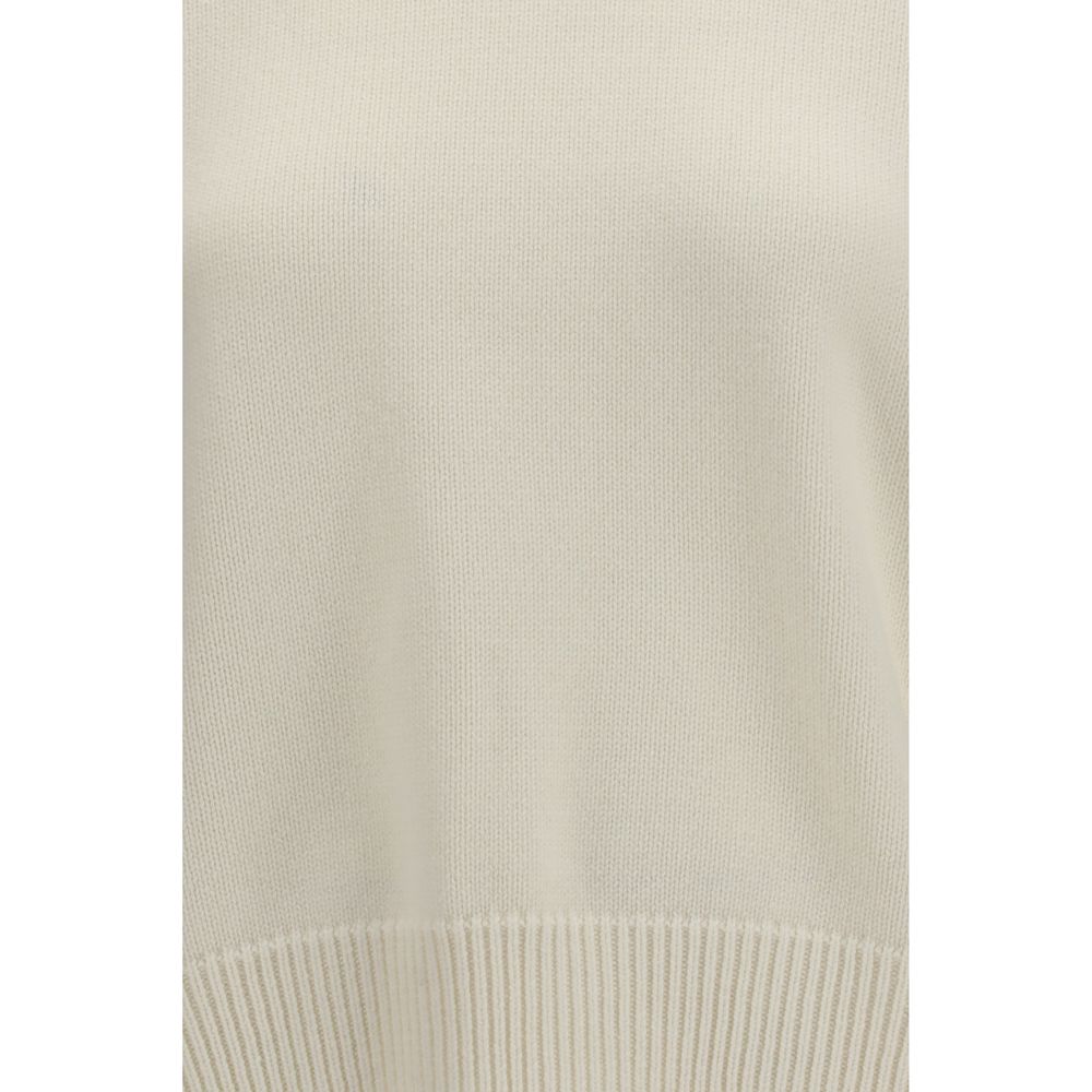 Loulou De Saison Weißes Sweatshirt aus Wolle Oves Aries