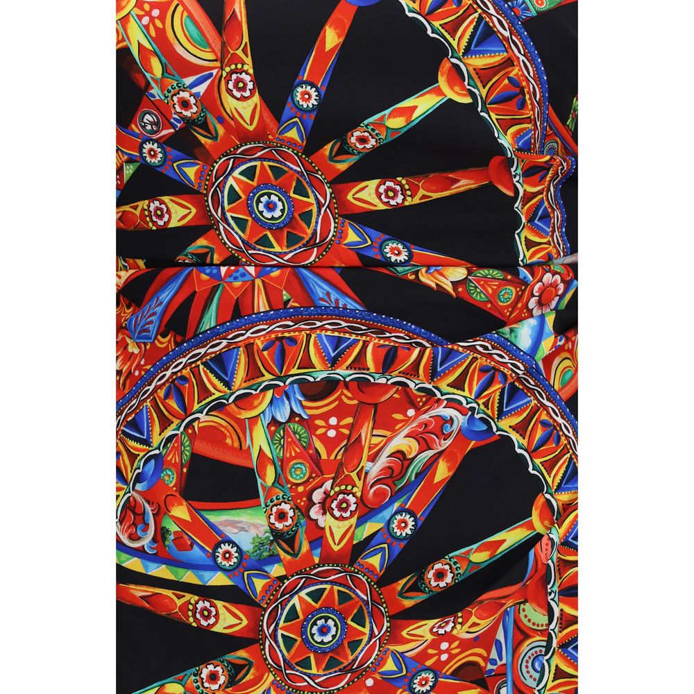 Dolce & Gabbana Multicolor Silk Casual Dress