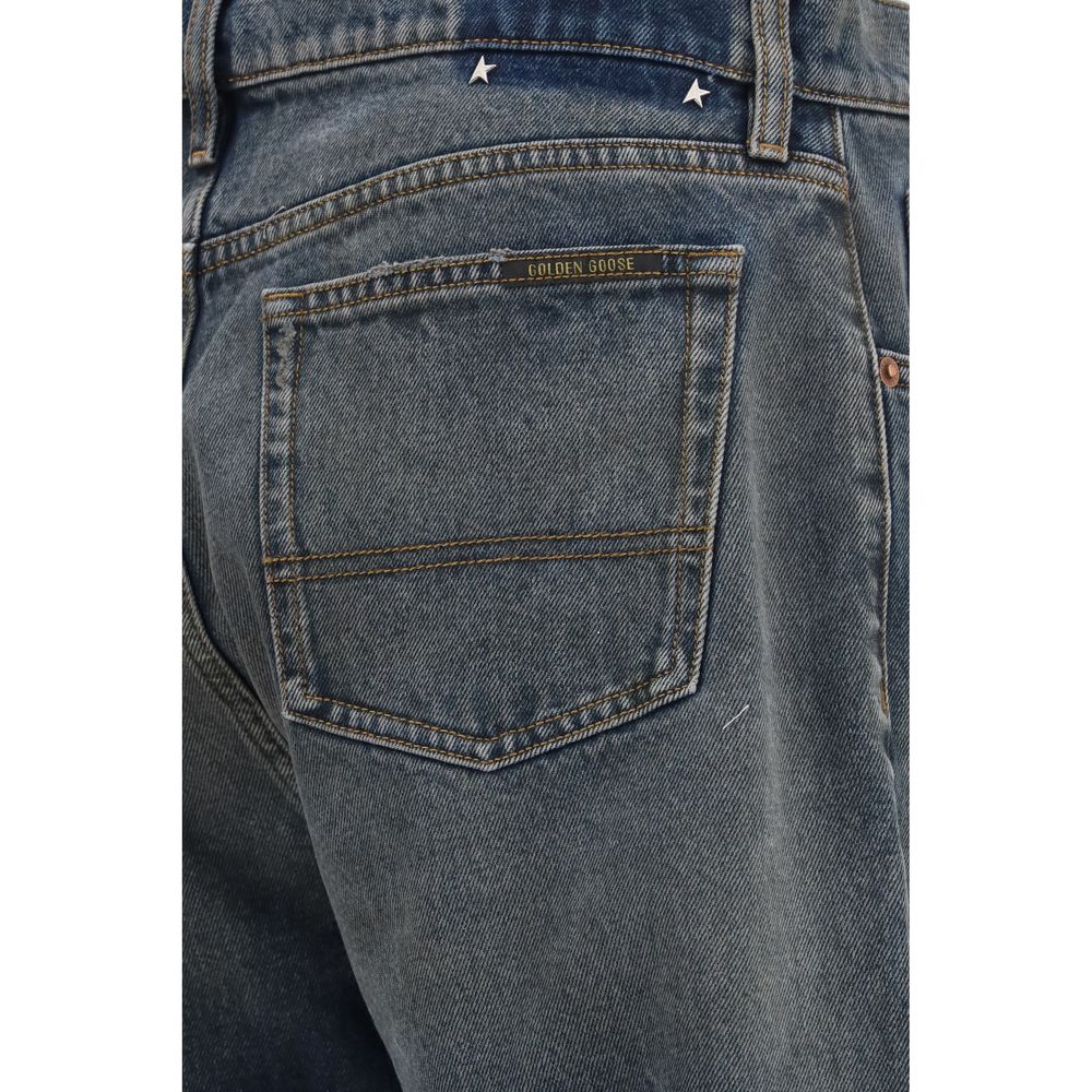 Golden Goose Blaue Baumwolljeans im Relaxed Fit