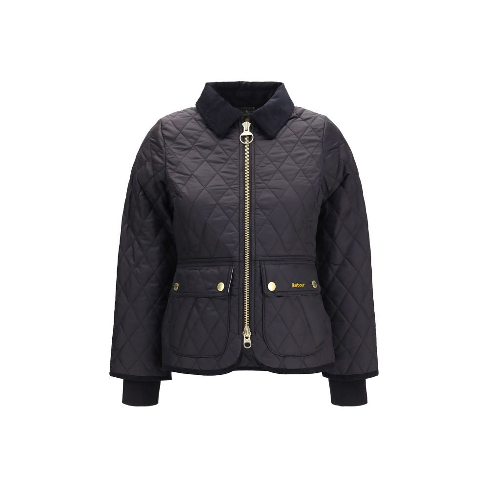 Barbour Schwarze Polyamid-Jacke in voller Länge